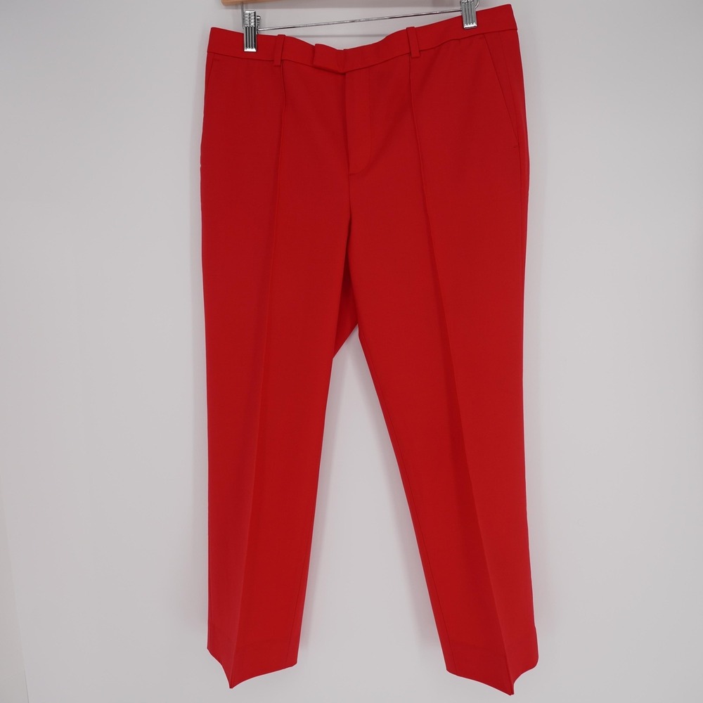 J.CREW Pants Womens 8 Red Tapered Wool Spandex Dress Pants Zip Flat Front